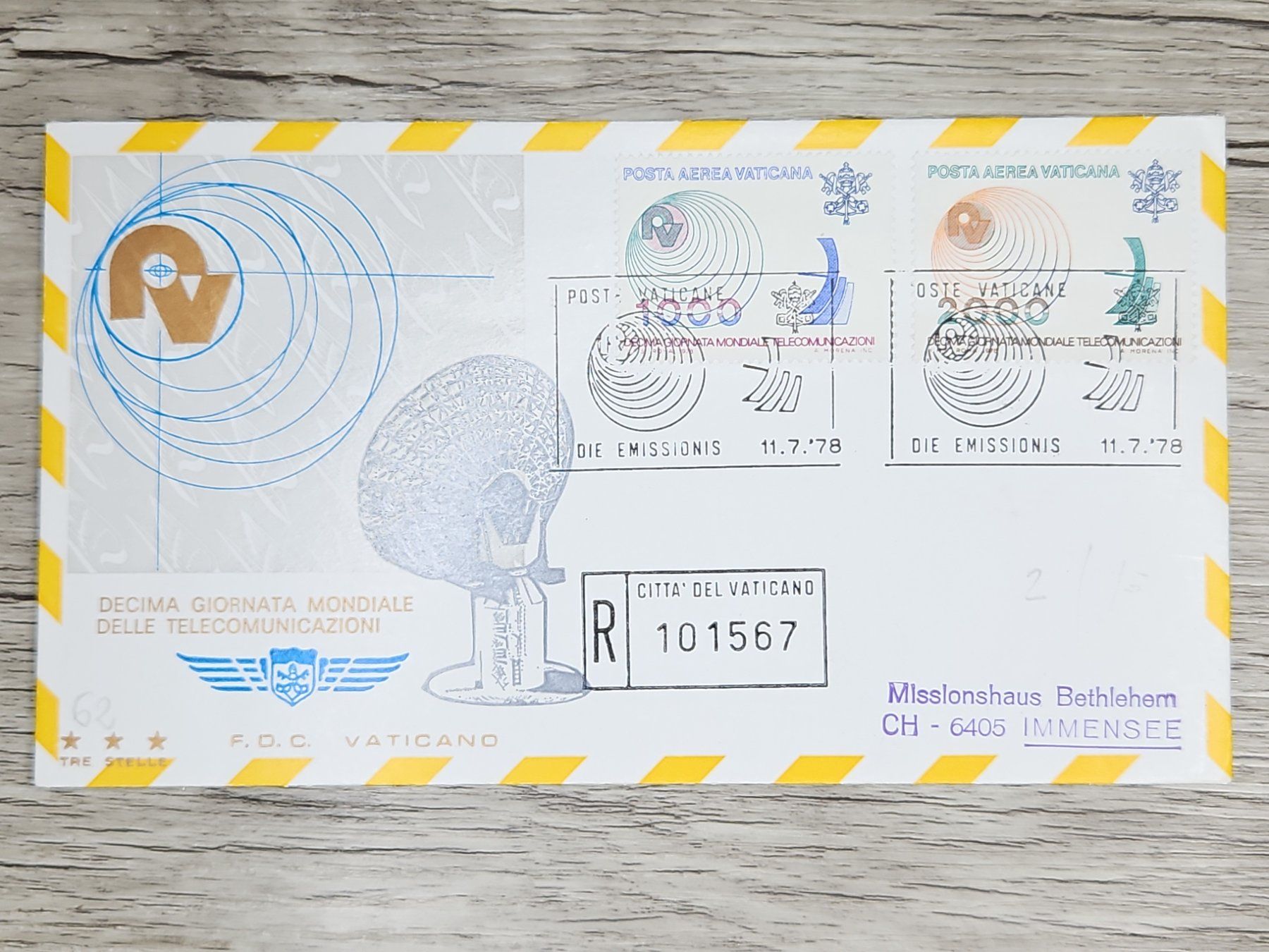 Tutti i francobolli: CL05 Enveloppe + Timbre Poste Vaticane 1978 – Usato da Cousset venduto da Patrick_Collections