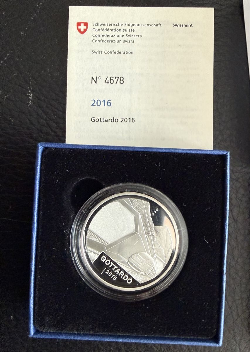 Tutti le monete: Gottardo 2016 20 Francs Silber Münze – Nuovo e nell'imballaggio originale da Goldach venduto da Messerguru 3