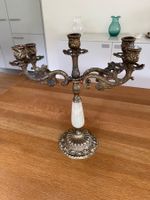 Kerzenständer, Vintage, Onyx, 4-armig, Messing Dekoration