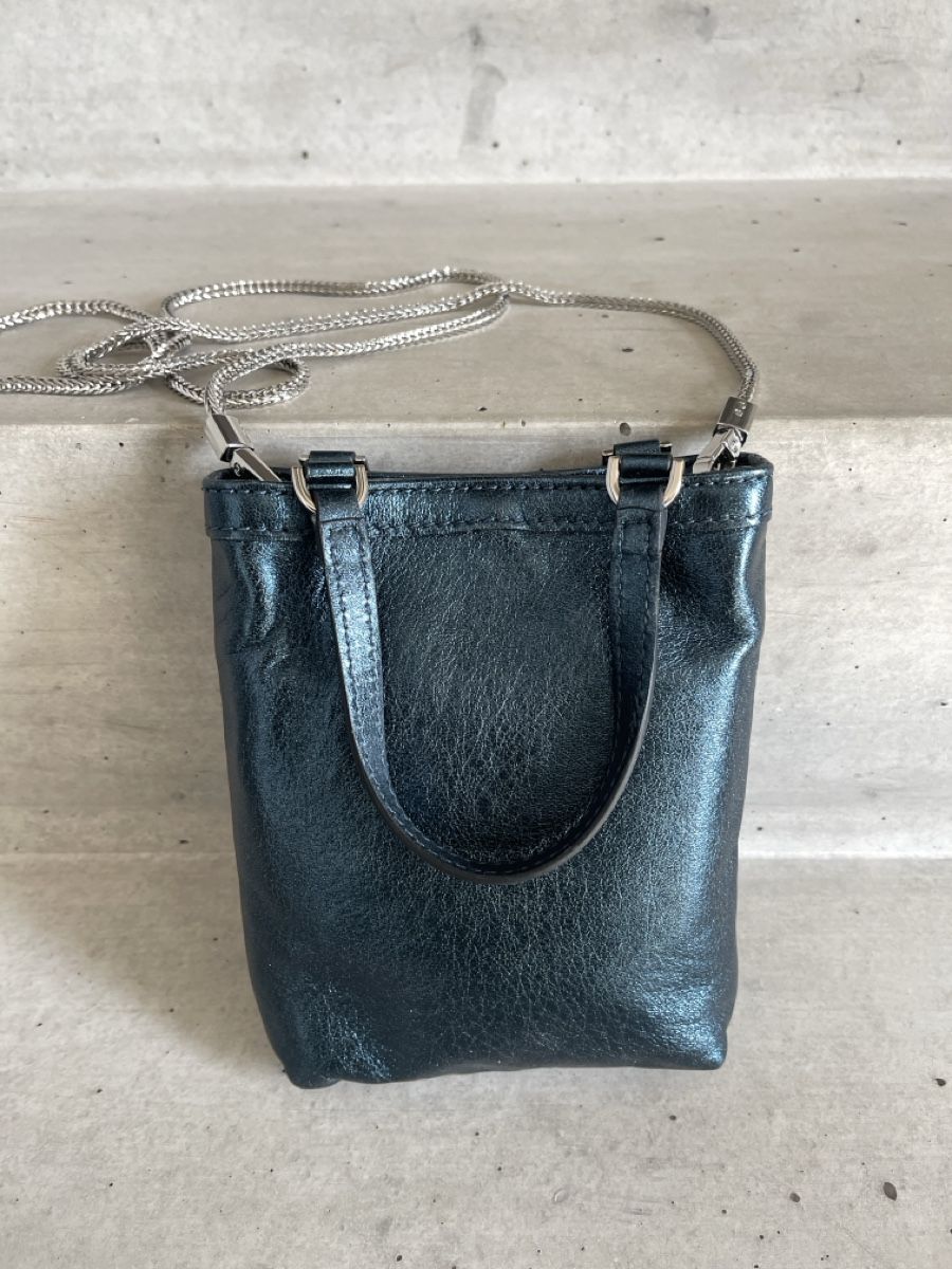 Gianni Chiarini Borse: Gianni Chiarini Mini Tasche Leder Metallic Blau – Usato da Zürich venduto da Recode.Fashion 2