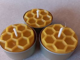 Bienenwachs Teelichter Rechaudkerzen