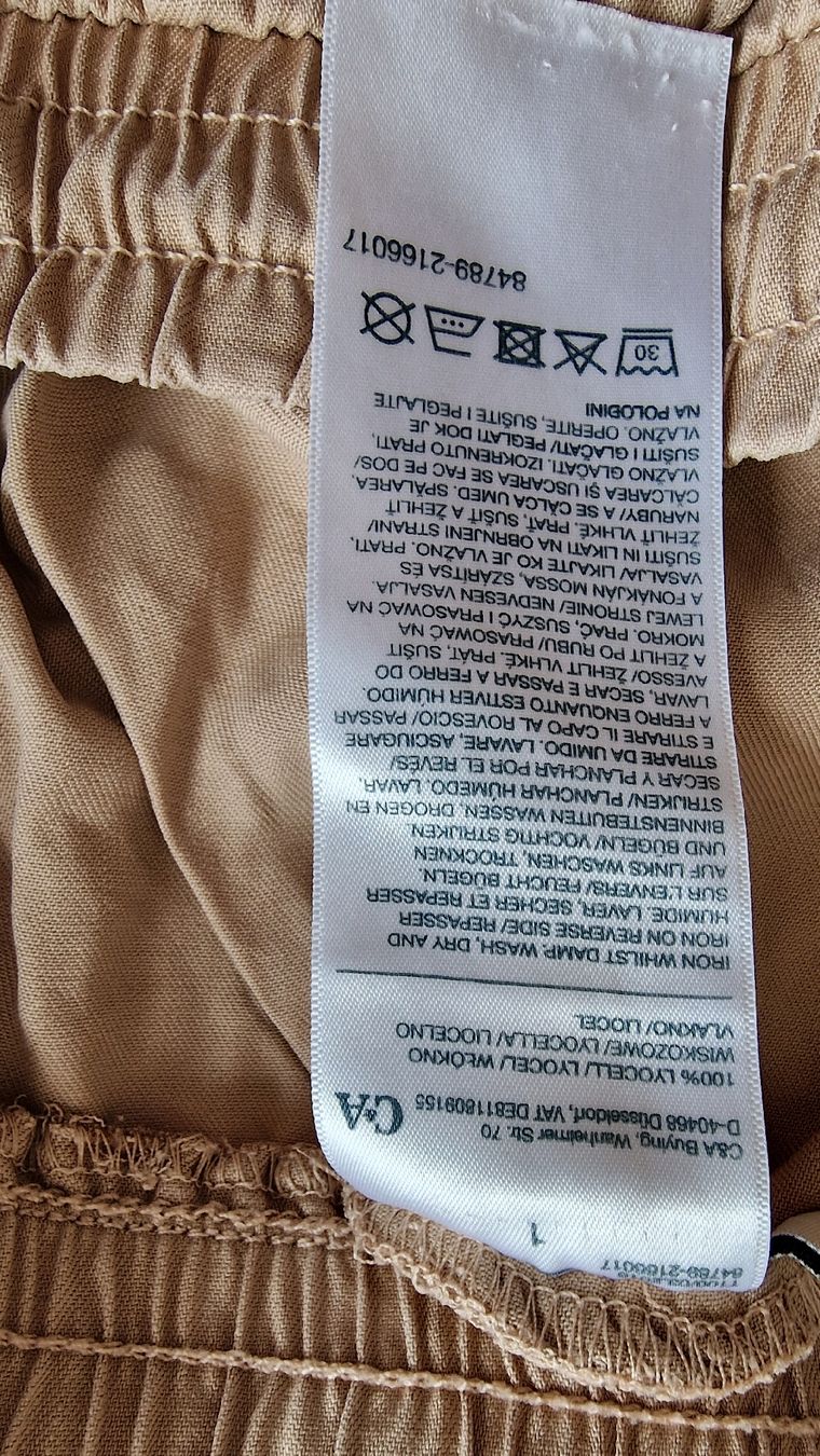 C&A Pantaloni: C&A Lyocell Hose Beige/Camel, Gr. 38 mega weich – Usato da Zofingen venduto da stm_dl82 4