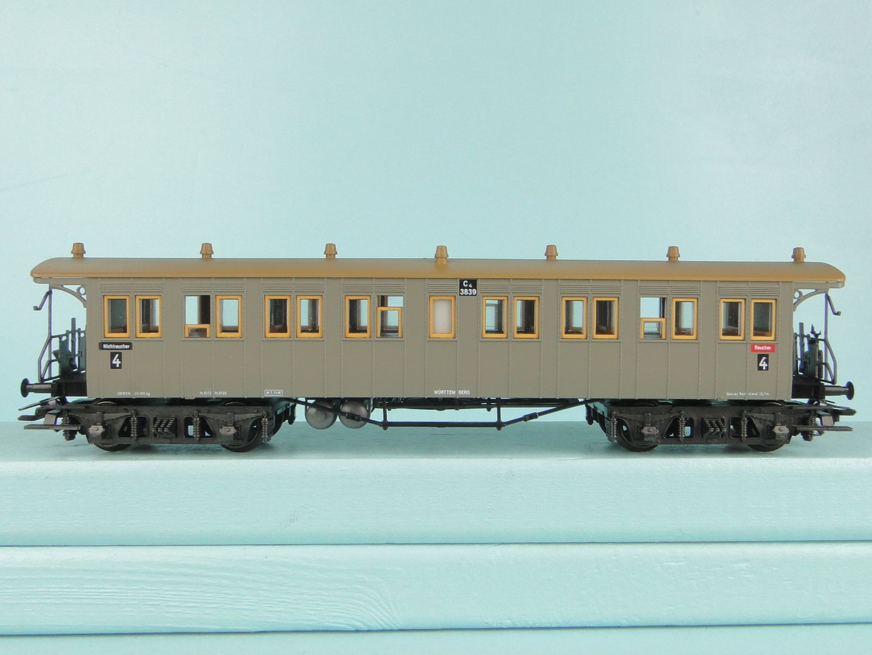 Märklin Modellini di ferrovie: Märklin 4214 Plattformwagen – Usato da Bülach venduto da cann11 3
