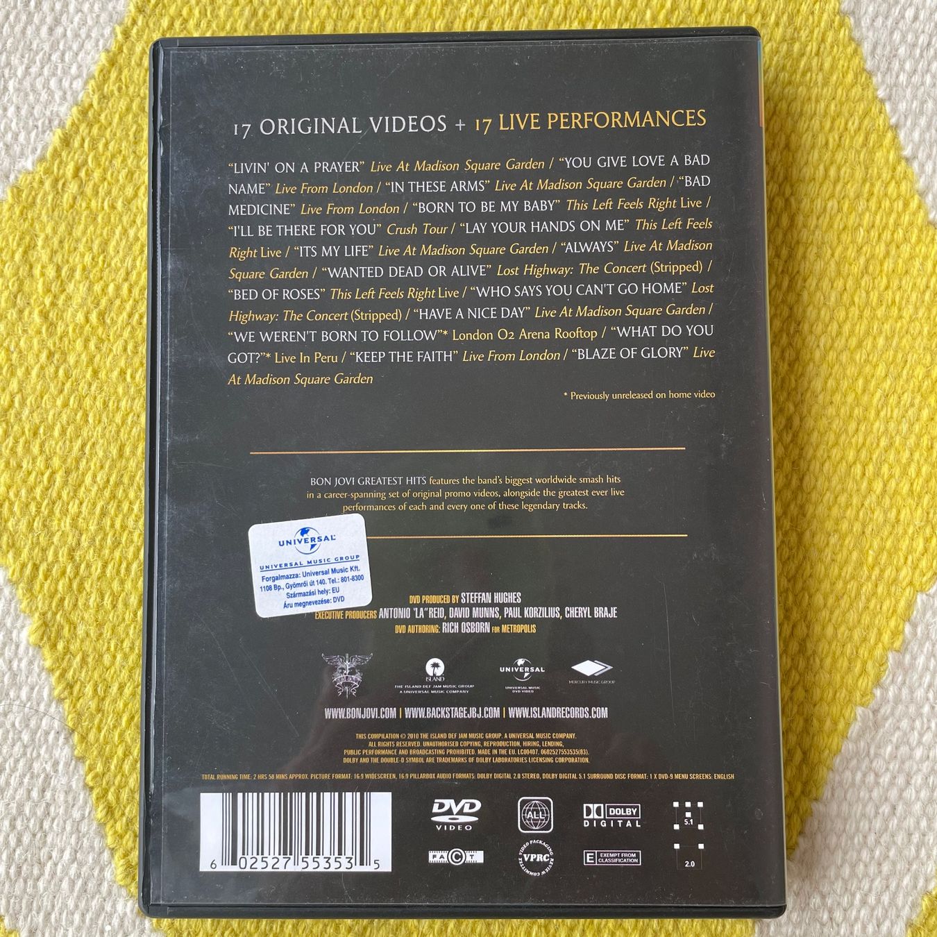 Tutti i DVDs: BON JOVI-DVD ULTIMATE VIDEO COLLECTION – Usato da Rorschacherberg venduto da CD-Roli 1