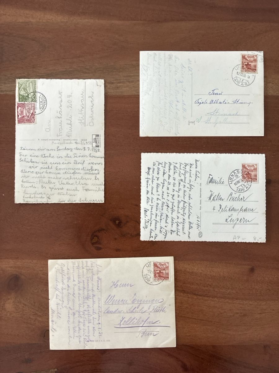 Cartoline postali: 9 Ansichtskarten Schweiz von Urnäsch AP – Usato da Oftringen venduto da Cla.vD.74 3