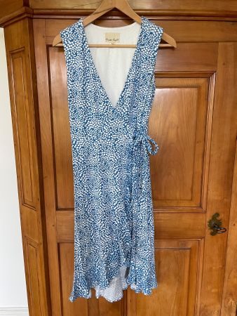 Phase Eight Kleid Gr.S - 8 blau gemustert