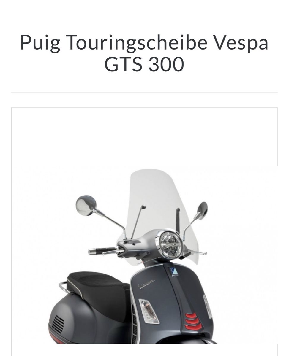 Vespa Scooter: Vespa GTS Touring Scheibe – Usato da St. Gallen venduto da Dalibor79