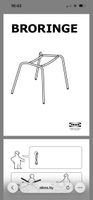 2 x Stuhlbeine schwarz Broringe Ikea neu