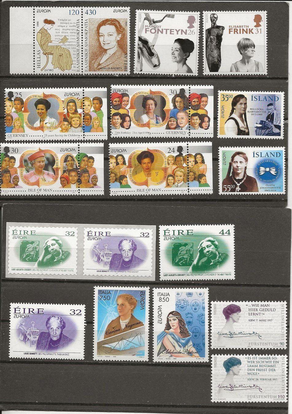 Tutti i francobolli: Europa Tous les pays 1996 ** – Nuovo (secondo la descrizione) da Sion venduto da PierreP01 1