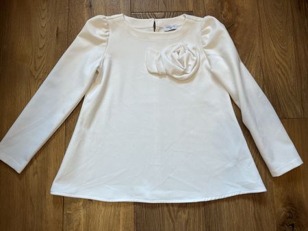 140cm Monnalisa white top, size 10J