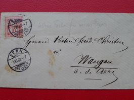 1882: Nr.55 (weisses Papier) Brief von BERN n.WANGEN, 250.-