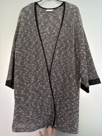 Elegante Jacke Schwarz Weiss Grösse L