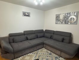 Ecksofa grau mit Schlaffunktion ( Keine Gebrauchsspuren )