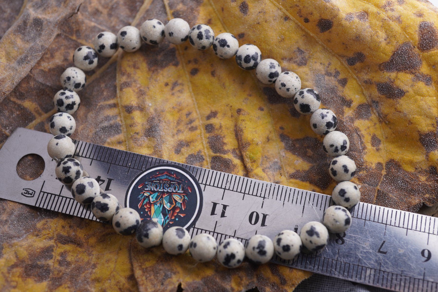 Minerali & Pietre curative: Dalmatiner Jaspis     Kugel Armband – Nuovo e nell'imballaggio originale da Eschenbach SG venduto da topstone 3