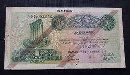 1 Livre SYRIEN 1939