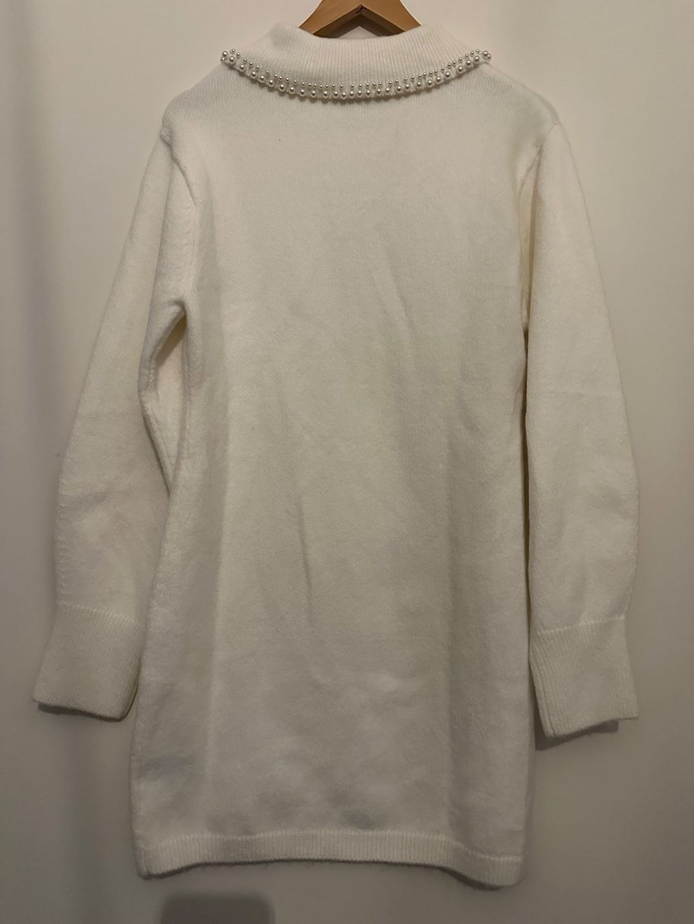 H&M Maglioni & Felpe: Kurzes Strickkleid / langer Pullover - Dekokragen - weiss – Nuovo (secondo la descrizione) da Zürich venduto da 72strandkorb 3