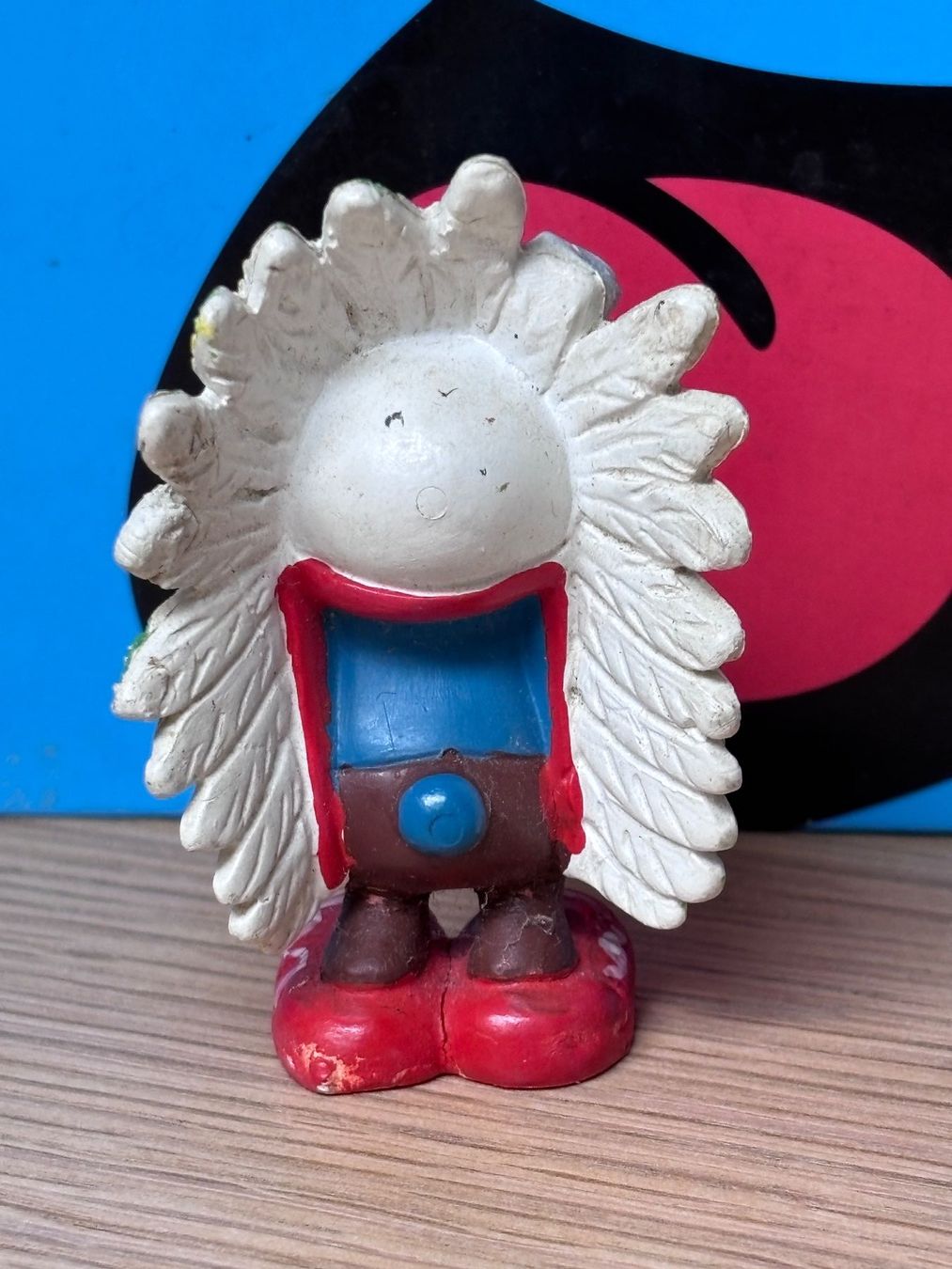 Schleich Statuette: Indianer-Häuptling Schlumpf, helle Federn – Usato da Lyss venduto da Duckszone 1