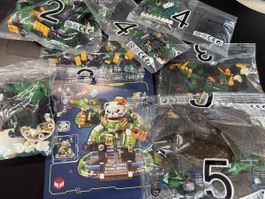 Klemmbausteine Zhe Gao Panda Mech Bausatz wie LEGO nur klein
