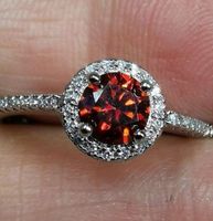 Bague argent avec diamant de moissanite 0,5 ct certifié GRA