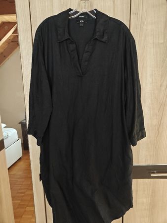 Leinenkleid C&A schwarz mit Taschen Grösse 42