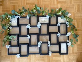 Collage-Bilderrahmen mit Blumendeko für besondere Anlässe