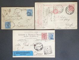 ITALIA: 6 invii postali delgli anni 1882–1992