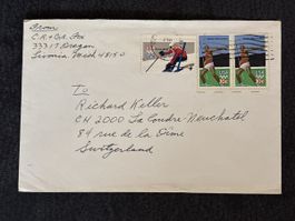 Enveloppe USA avec timbres Jeux Olympiques 1984