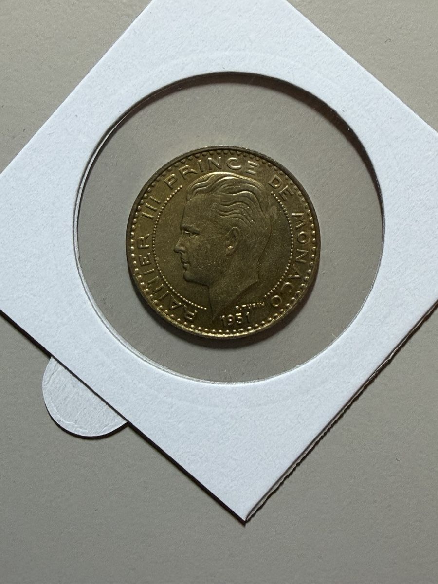 Tutti le monete: Monaco - 20 francs - 1951 - Rainier  – Usato da Payerne venduto da Mike1682 1