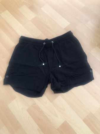 Kurze leichte Hose Schwarz Gr S