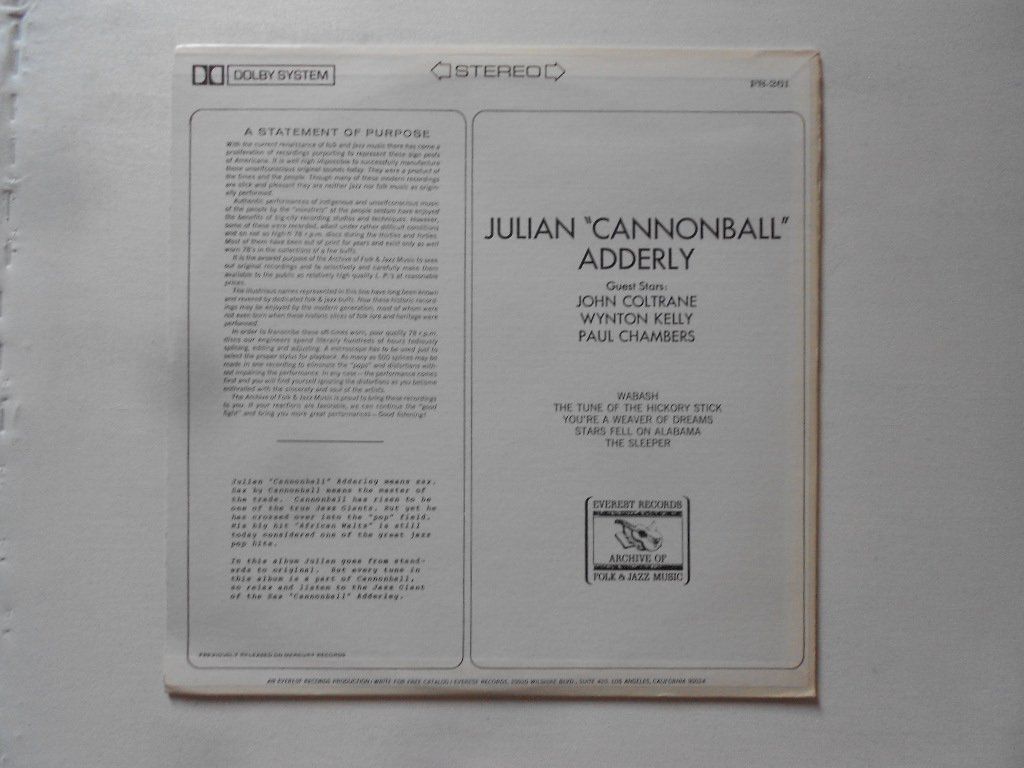 Schallplatten: JULIAN  CANNONBALL ADDERLY – Gebraucht aus Bex von Giorgiob 1