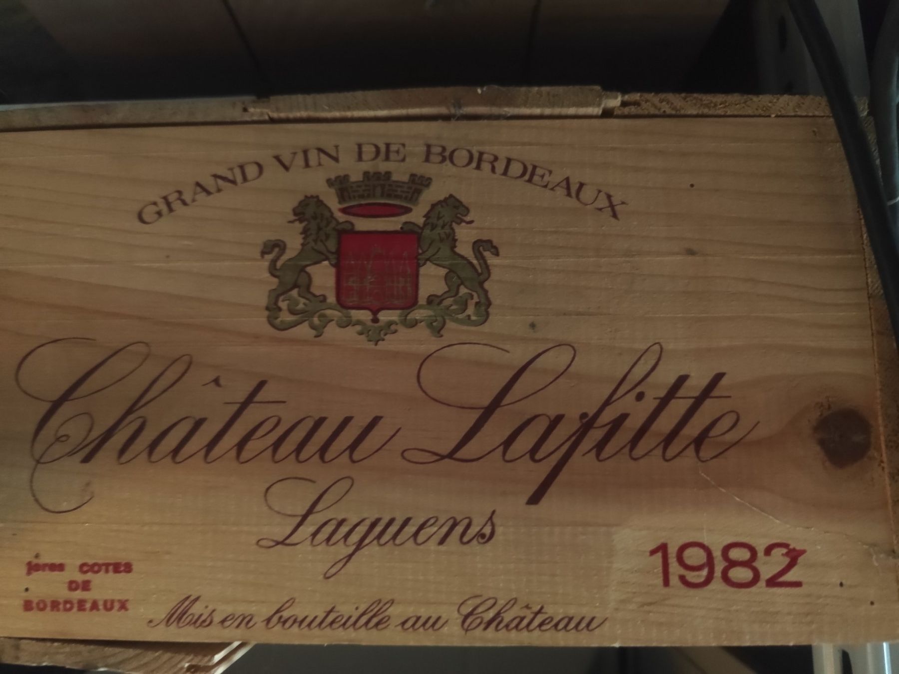 Vino: 1982 Medoc, Chateau Laffitte Laguens – Nuovo e nell'imballaggio originale da Büsserach venduto da Vintage-vins 6