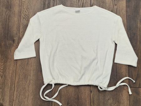 Baumwollpullover Madeleine weiss strukturiert XS top Zustand