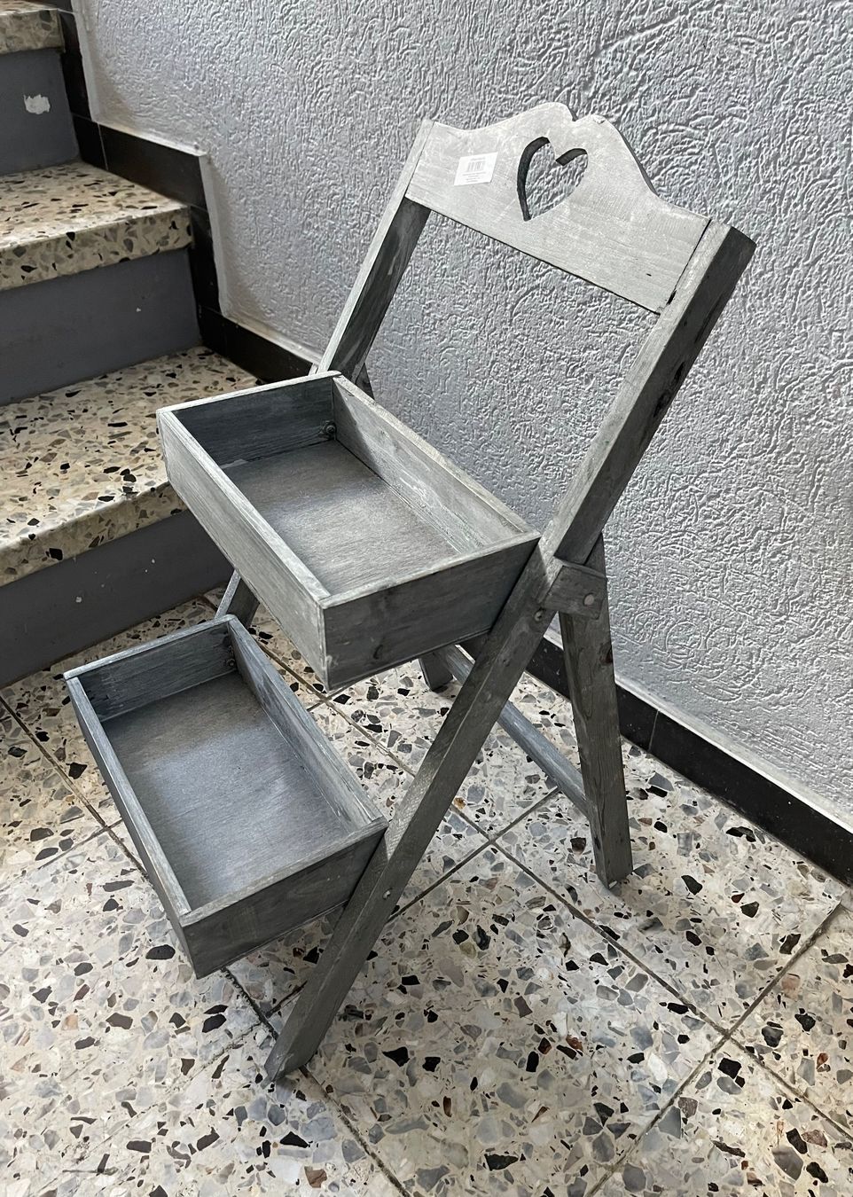 Sonstiges für Haushalt & Wohnen: Blumenständer klappbar grau 2 Pflanzenfächer Holz – Neu und originalverpackt aus Basel von Seifehuesli 2