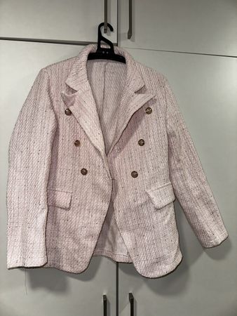 Damen Blazer Rosa Tweed Grösse L gut erhalten