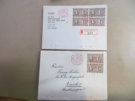 2 gelaufene (R-)Briefe 1943 (100 J. Schweizer Postmarken)
