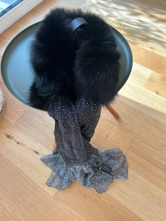 Écharpe Gucci avec col amovible en fourrure véritable