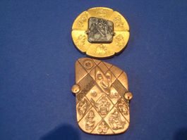 Plaketten 1960 Gold + Kupfer
