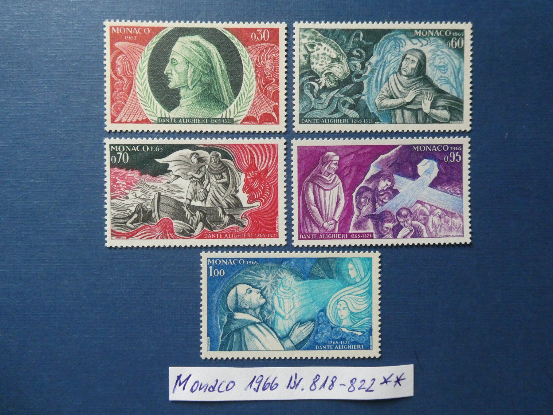 Tutti i francobolli: Monaco 1966 Nr. 818-822 postfrisch ** – Usato da Lausen venduto da Herbamare01