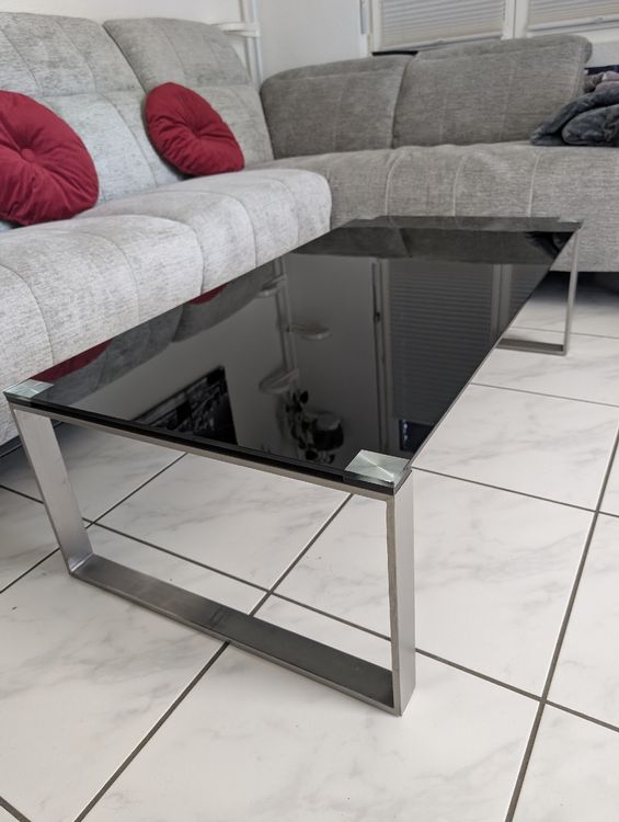 Couchtisch 120x60 Glas schwarz Metall rechteckig gebraucht (Gebraucht) in Studen BE für CHF 1 – nur Abholung auf Ricardo kaufen