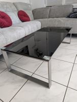 Couchtisch 120x60 Glas schwarz Metall rechteckig gebraucht 