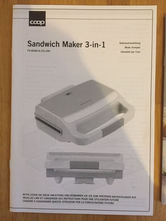 Betty Bossi Sandwich Maker 3 in1 Kaufen auf Ricardo