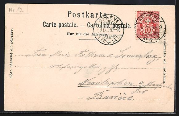 Cartoline postali: Mondschein-AK Genève, Panorama et le Mo – Usato da Berlin venduto da bartko-reher 1