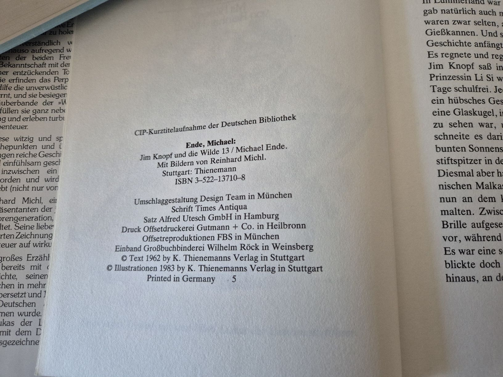 Libri: Michael Ende Jim Knopf 2Bücher – Usato da Oberdiessbach venduto da Finland1977 5