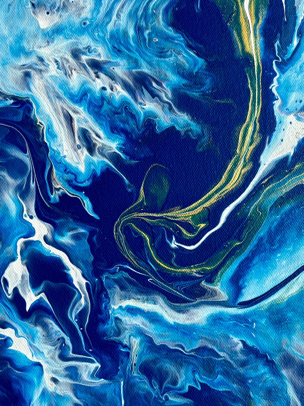 Gemälde: Blaues Gemälde 25x25cm Einzelstück – Neu (gemäss Beschreibung) aus Hochdorf von Jasminurschel 3