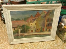 Huile sur toile signée et datée 7.29