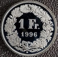 1 Franken 1996 stgl. / aus Münzsatz