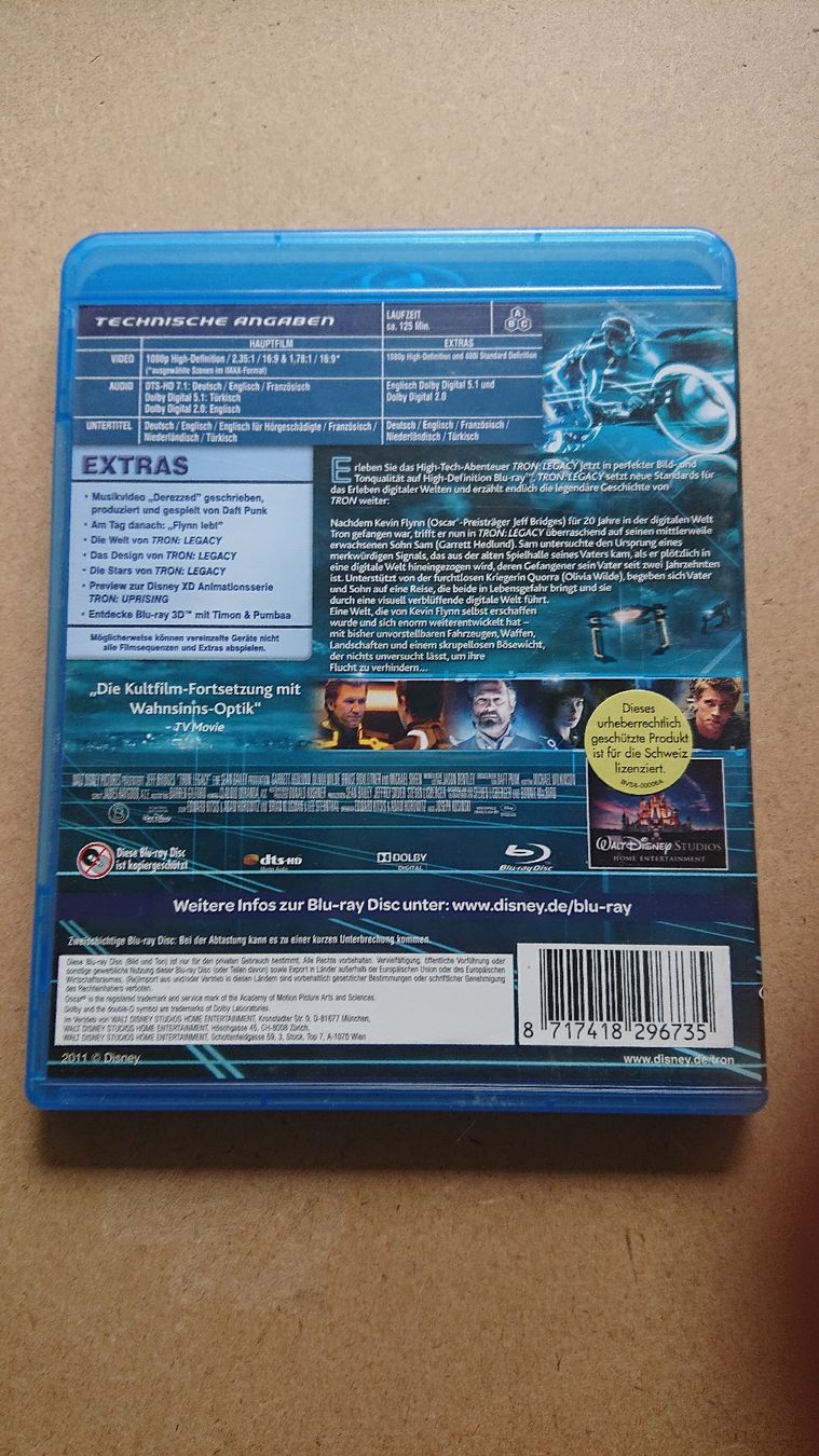 Tutti i DVDs: Tron Legacy Blu-ray -  – Usato da Chur venduto da FreakofRarity 1