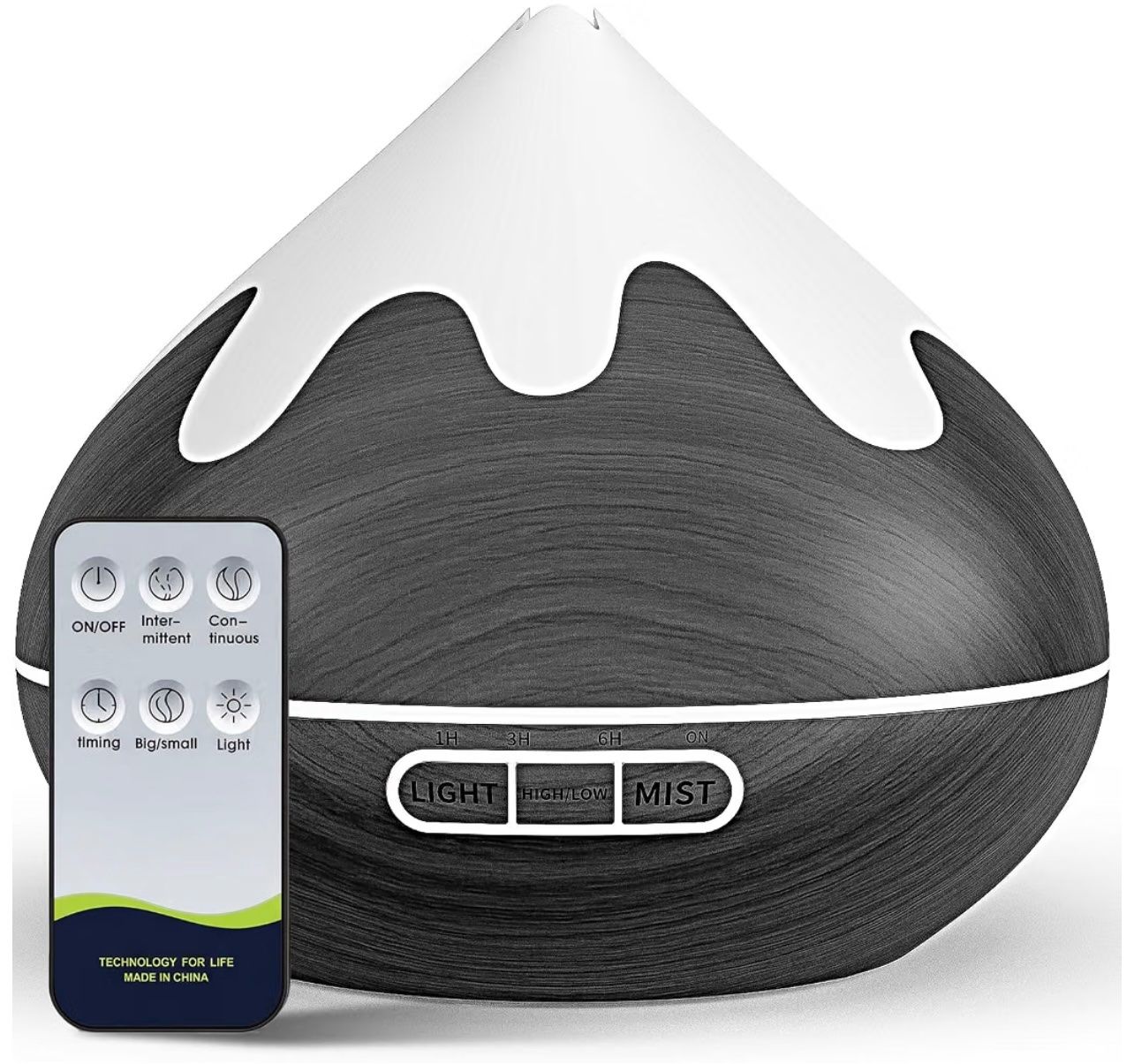 Duftöldiffusoren: Aroma Diffuser, 500ml Ulraschall schwarz schönes Design – Neu und originalverpackt aus Basel von Seifehuesli 1