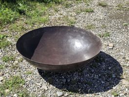 Feuerschale, Blumentopf,Halbkugel aus Stahl