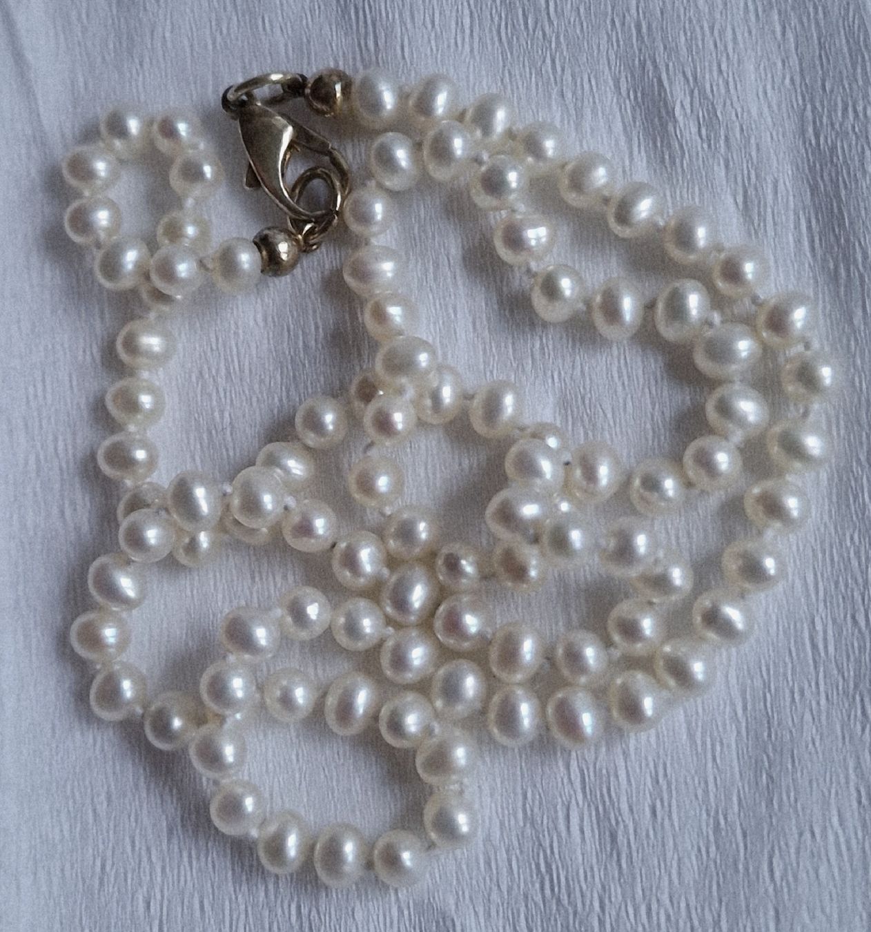Catenine: Perlenkette 50cm Verschluss Silber – Usato da Barzheim venduto da spitz01 1